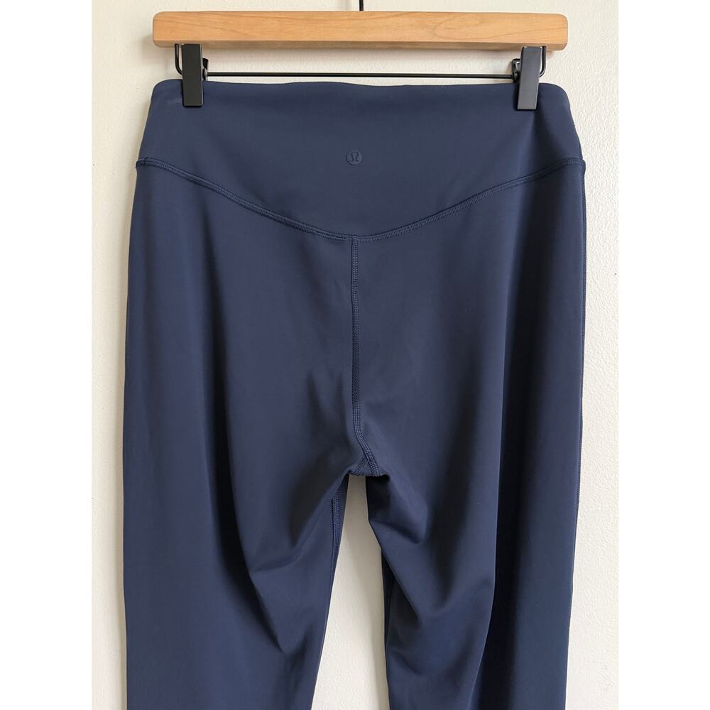 Lululemon Wunder Under SmoothCover Ruched Pant True Navy Size 12 Athletic Gym - Picture 9 of 13